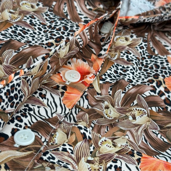 Lita by Ciara Silky Satin Safari Animal Print Utility Romper - Picture 9 of 16